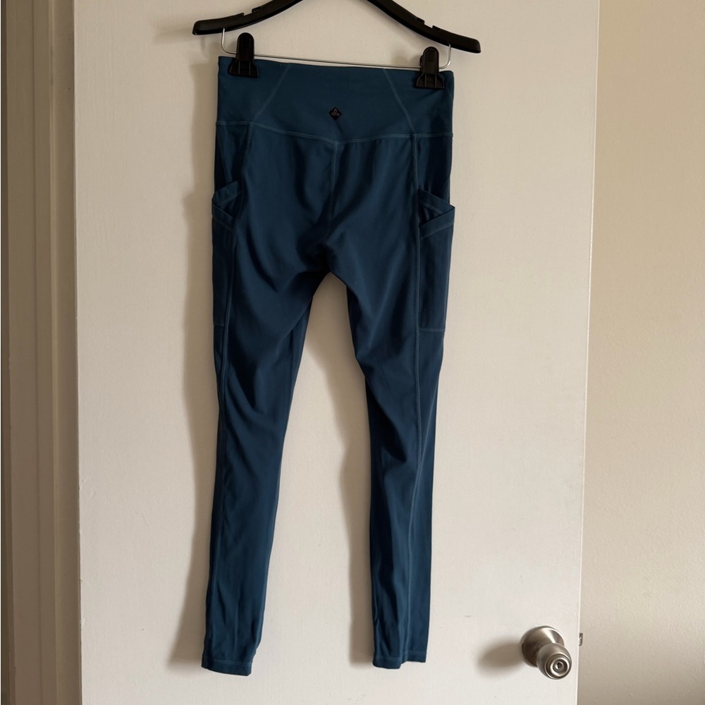 Prana Teal Electa Full Length Side Pocket Leggings size Small EUC - Picture 5 of 7